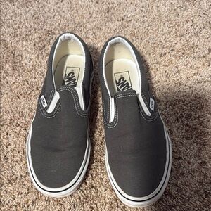 Vans Black and White Slip-On Shoes